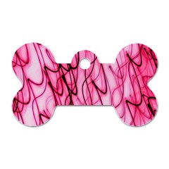 An Unusual Background Photo Of Black Swirls On Pink And Magenta Dog Tag Bone (one Side) by Amaryn4rt