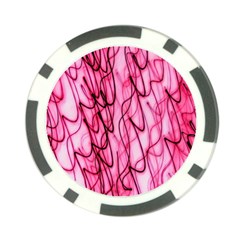 An Unusual Background Photo Of Black Swirls On Pink And Magenta Poker Chip Card Guard by Amaryn4rt