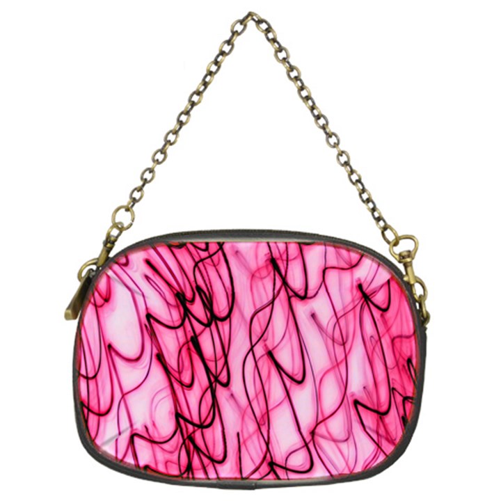 An Unusual Background Photo Of Black Swirls On Pink And Magenta Chain Purses (Two Sides) 