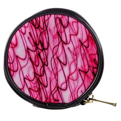 An Unusual Background Photo Of Black Swirls On Pink And Magenta Mini Makeup Bags by Amaryn4rt