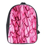 An Unusual Background Photo Of Black Swirls On Pink And Magenta School Bags(Large)  Front