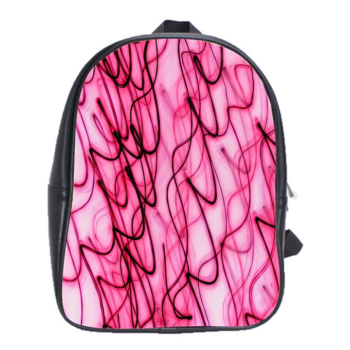 An Unusual Background Photo Of Black Swirls On Pink And Magenta School Bags(Large) 