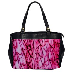 An Unusual Background Photo Of Black Swirls On Pink And Magenta Office Handbags by Amaryn4rt