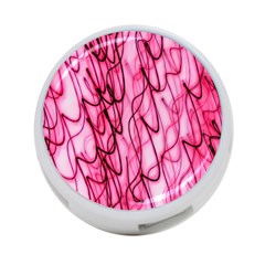 An Unusual Background Photo Of Black Swirls On Pink And Magenta 4-port Usb Hub (one Side) by Amaryn4rt