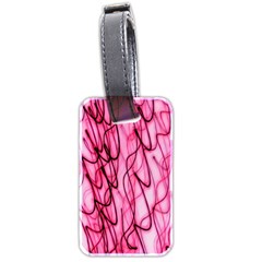 An Unusual Background Photo Of Black Swirls On Pink And Magenta Luggage Tags (two Sides) by Amaryn4rt