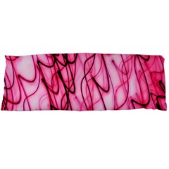 An Unusual Background Photo Of Black Swirls On Pink And Magenta Body Pillow Case Dakimakura (two Sides) by Amaryn4rt