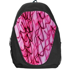 An Unusual Background Photo Of Black Swirls On Pink And Magenta Backpack Bag by Amaryn4rt