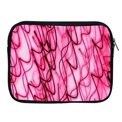 An Unusual Background Photo Of Black Swirls On Pink And Magenta Apple Ipad 2/3/4 Zipper Cases