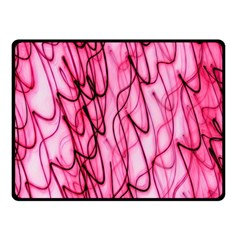 An Unusual Background Photo Of Black Swirls On Pink And Magenta Double Sided Fleece Blanket (small)  by Amaryn4rt