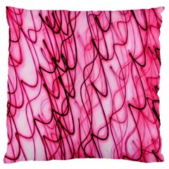 An Unusual Background Photo Of Black Swirls On Pink And Magenta Standard Flano Cushion Case (one Side) by Amaryn4rt