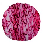 An Unusual Background Photo Of Black Swirls On Pink And Magenta Large 18  Premium Flano Round Cushions Front