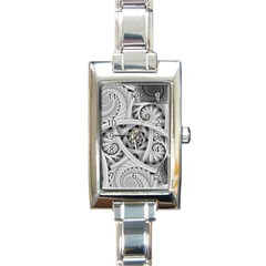 Fractal Wallpaper Black N White Chaos Rectangle Italian Charm Watch by Amaryn4rt