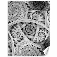 Fractal Wallpaper Black N White Chaos Canvas 36  X 48   by Amaryn4rt