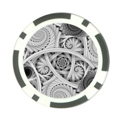 Fractal Wallpaper Black N White Chaos Poker Chip Card Guard by Amaryn4rt