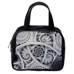 Fractal Wallpaper Black N White Chaos Classic Handbags (one Side) by Amaryn4rt