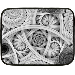 Fractal Wallpaper Black N White Chaos Double Sided Fleece Blanket (mini)  by Amaryn4rt