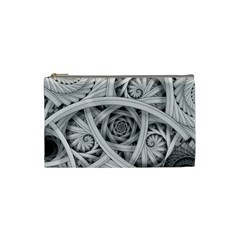 Fractal Wallpaper Black N White Chaos Cosmetic Bag (small)  by Amaryn4rt