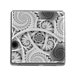 Fractal Wallpaper Black N White Chaos Memory Card Reader (square) by Amaryn4rt