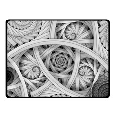 Fractal Wallpaper Black N White Chaos Fleece Blanket (small) by Amaryn4rt