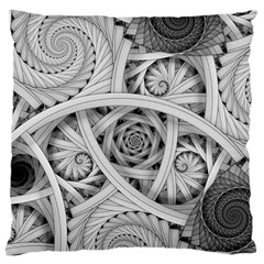 Fractal Wallpaper Black N White Chaos Standard Flano Cushion Case (one Side) by Amaryn4rt