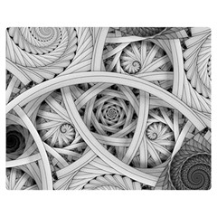 Fractal Wallpaper Black N White Chaos Double Sided Flano Blanket (medium)  by Amaryn4rt