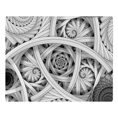 Fractal Wallpaper Black N White Chaos Double Sided Flano Blanket (large)  by Amaryn4rt