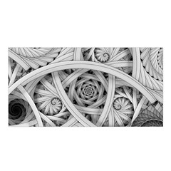 Fractal Wallpaper Black N White Chaos Satin Shawl by Amaryn4rt