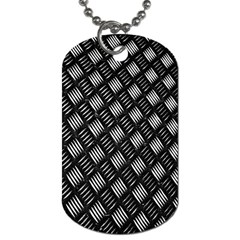 Abstract Of Metal Plate With Lines Dog Tag (two Sides) by Amaryn4rt