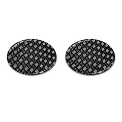 Abstract Of Metal Plate With Lines Cufflinks (oval) by Amaryn4rt