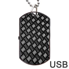 Abstract Of Metal Plate With Lines Dog Tag Usb Flash (two Sides) by Amaryn4rt