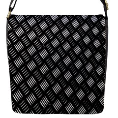 Abstract Of Metal Plate With Lines Flap Messenger Bag (s) by Amaryn4rt