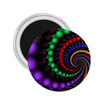 Fractal Background With High Quality Spiral Of Balls On Black 2.25  Magnets Front