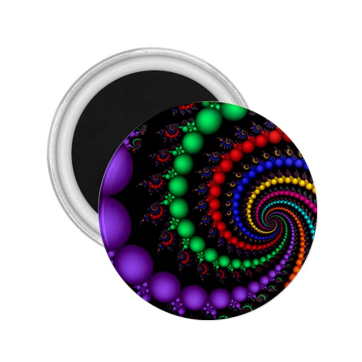 Fractal Background With High Quality Spiral Of Balls On Black 2.25  Magnets