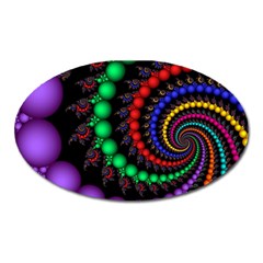 Fractal Background With High Quality Spiral Of Balls On Black Oval Magnet by Amaryn4rt