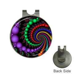 Fractal Background With High Quality Spiral Of Balls On Black Hat Clips With Golf Markers by Amaryn4rt