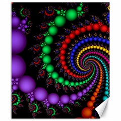 Fractal Background With High Quality Spiral Of Balls On Black Canvas 8  X 10  by Amaryn4rt