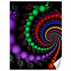 Fractal Background With High Quality Spiral Of Balls On Black Canvas 36  X 48   by Amaryn4rt