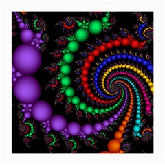 Fractal Background With High Quality Spiral Of Balls On Black Medium Glasses Cloth by Amaryn4rt