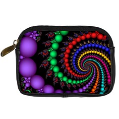 Fractal Background With High Quality Spiral Of Balls On Black Digital Camera Cases by Amaryn4rt