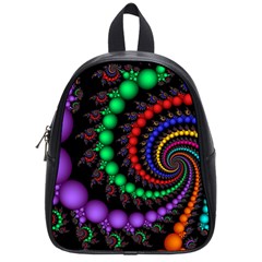 Fractal Background With High Quality Spiral Of Balls On Black School Bags (small)  by Amaryn4rt