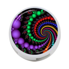 Fractal Background With High Quality Spiral Of Balls On Black 4-port Usb Hub (two Sides)  by Amaryn4rt