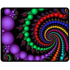 Fractal Background With High Quality Spiral Of Balls On Black Fleece Blanket (medium)  by Amaryn4rt