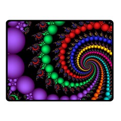 Fractal Background With High Quality Spiral Of Balls On Black Fleece Blanket (small) by Amaryn4rt