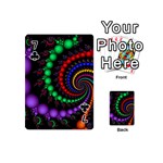 Fractal Background With High Quality Spiral Of Balls On Black Playing Cards 54 (Mini)  Front - Club7