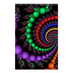 Fractal Background With High Quality Spiral Of Balls On Black Shower Curtain 48  X 72  (small)  by Amaryn4rt