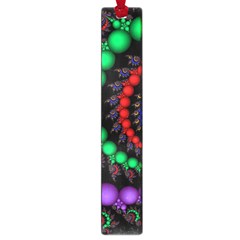 Fractal Background With High Quality Spiral Of Balls On Black Large Book Marks by Amaryn4rt