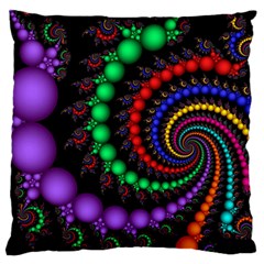 Fractal Background With High Quality Spiral Of Balls On Black Standard Flano Cushion Case (two Sides) by Amaryn4rt