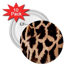 Yellow And Brown Spots On Giraffe Skin Texture 2 25  Buttons (10 Pack)  by Amaryn4rt