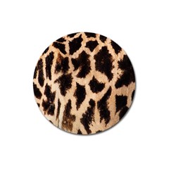 Yellow And Brown Spots On Giraffe Skin Texture Magnet 3  (round) by Amaryn4rt