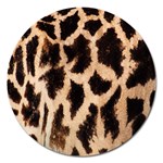 Yellow And Brown Spots On Giraffe Skin Texture Magnet 5  (Round) Front